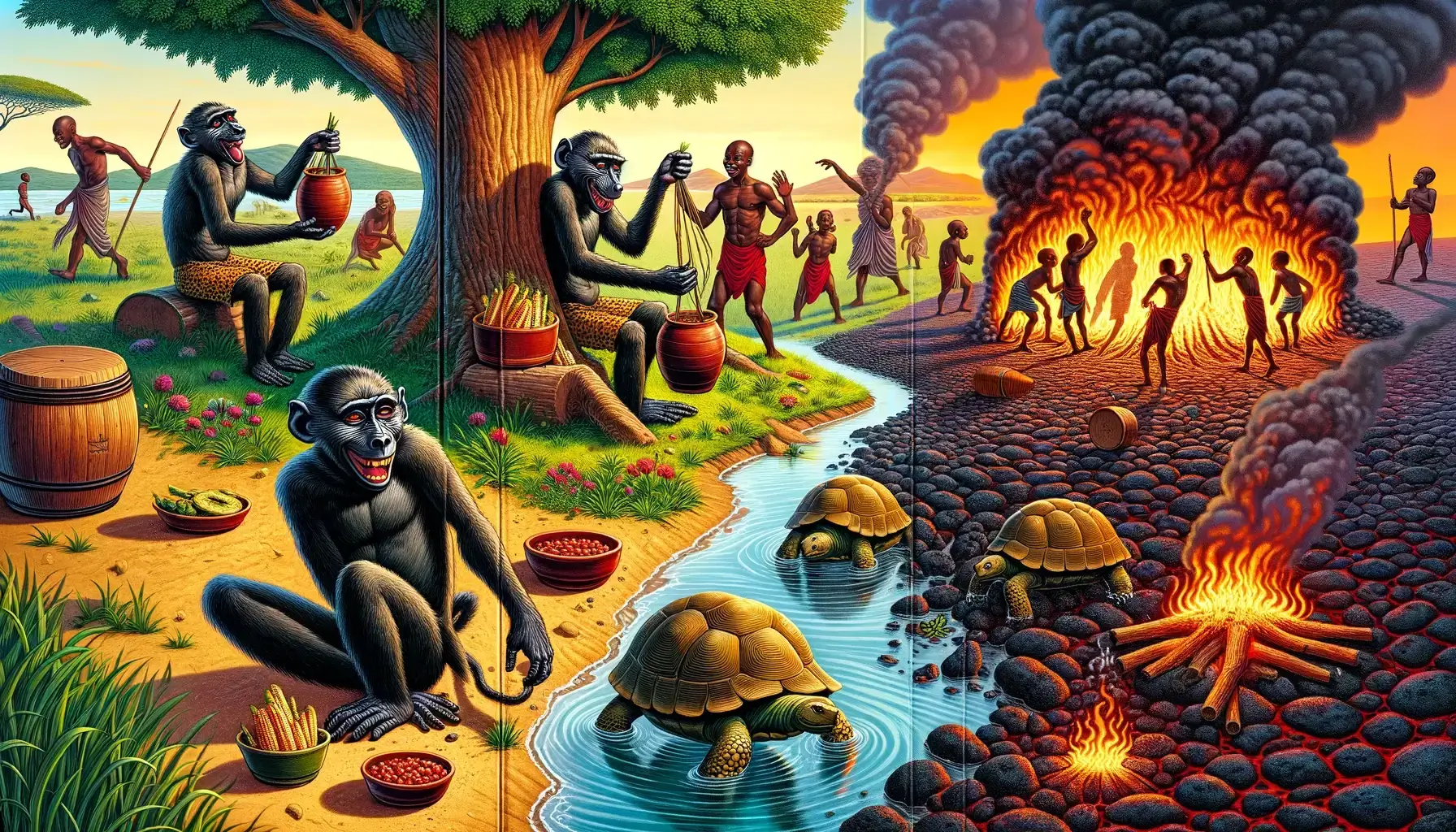 A Tartaruga e o Babuíno – Conto Africano