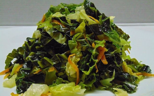 Couve a portuguesada-Receitas
